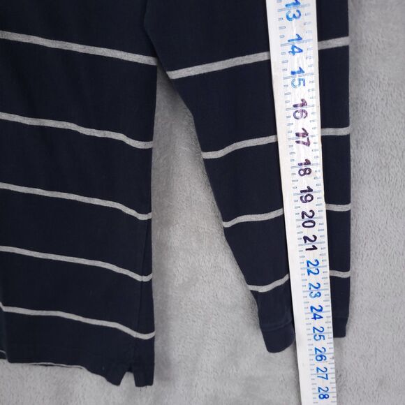 Vintage Chaps Ralph Lauren Size L Striped Rugby Polo Shirt Long Sleeves Cotton - Picture 4 of 16